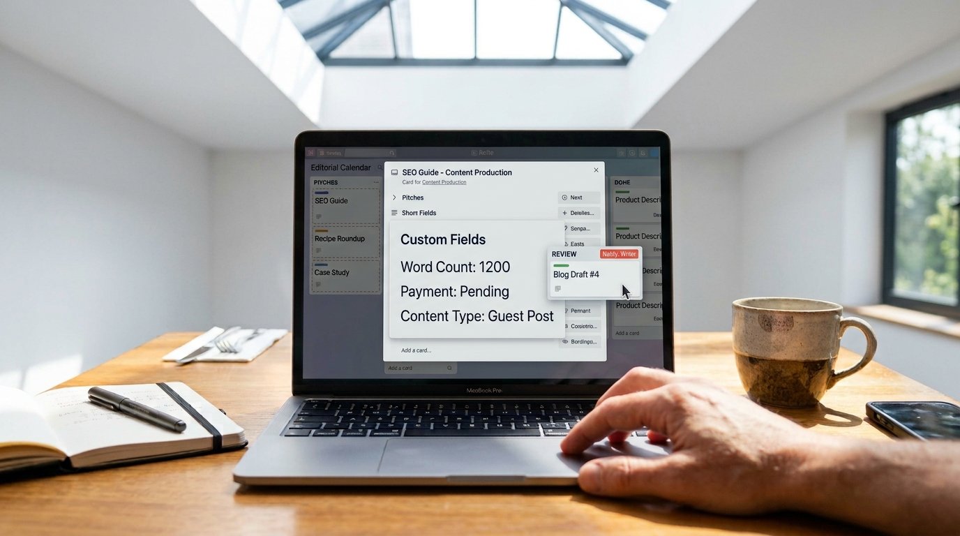Trello Kanban board for multi-author blog