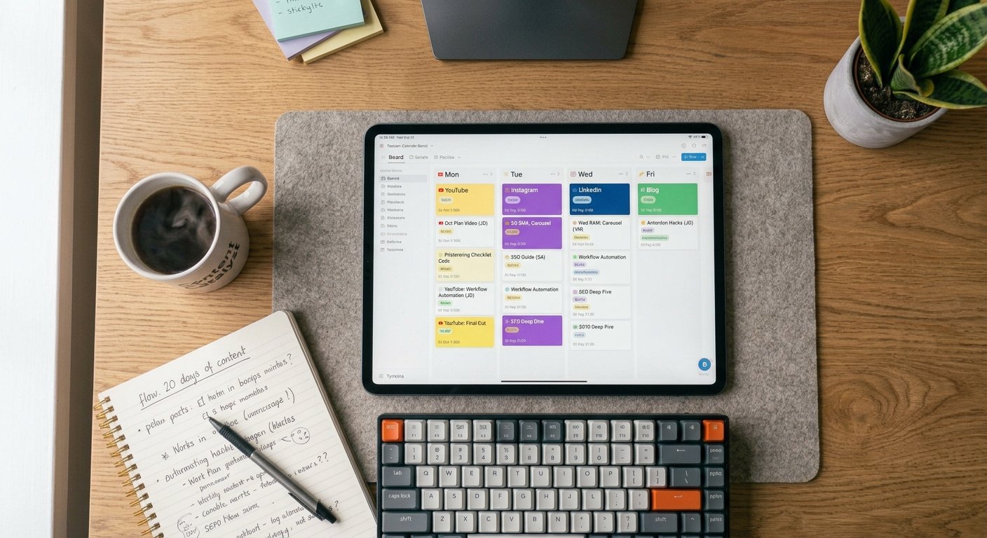 weekly social media content workflow